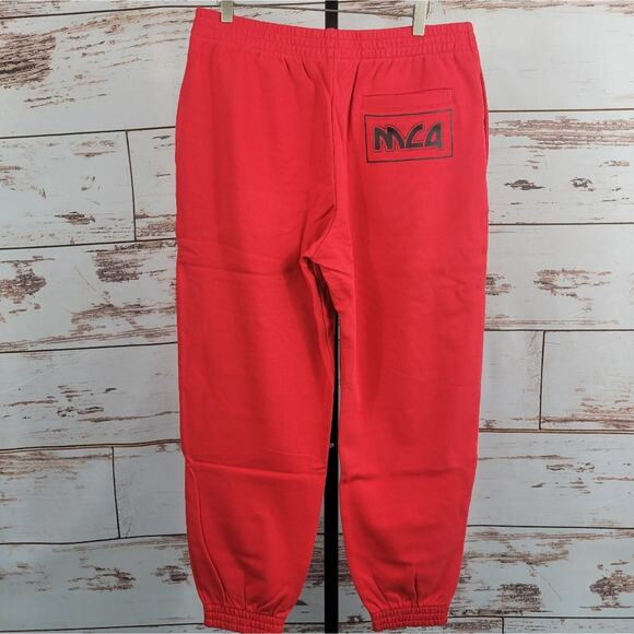 NWT MCQ Alexander McQueen Regular Fit Metal Logo Sweatpants Red Size Large - Picture 1 of 12
